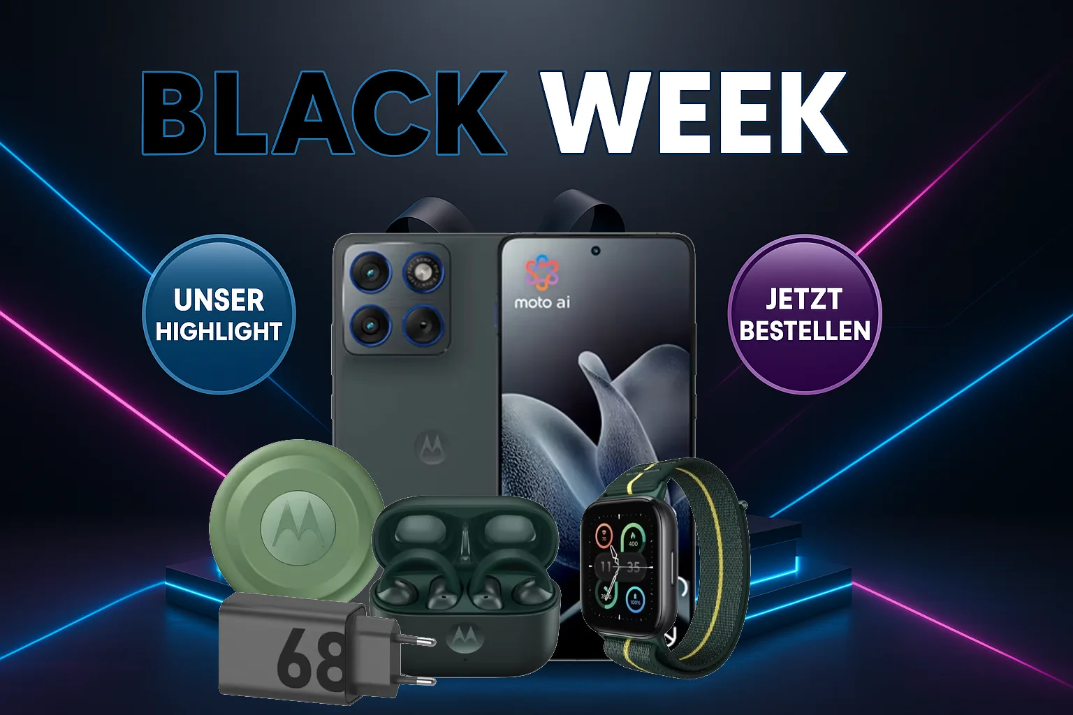 Motorola Edge 70 Bundle Mit Watch Ladegerät Tag Und Kopfhörer