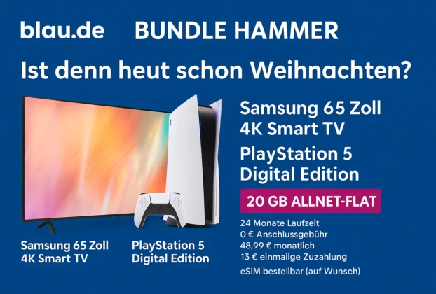 Blau De WinterDeal Samsung Tv Playstation 5 Bundle Mit Vertrag