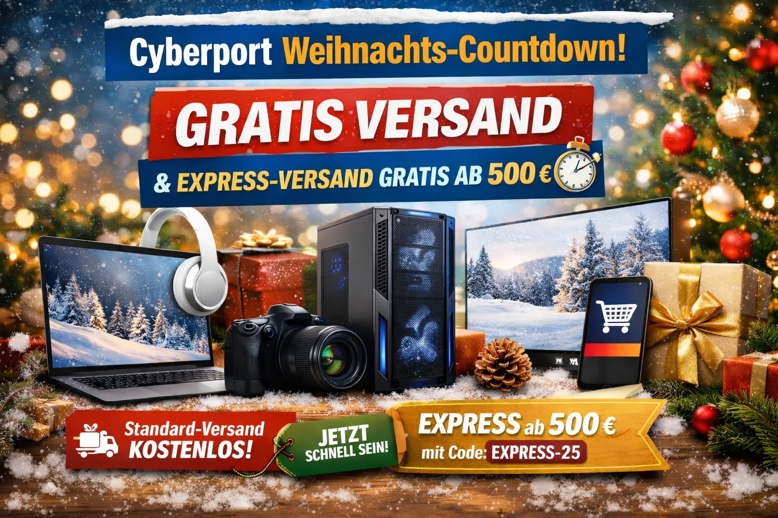 Cyberport Last Minute Shopper Gutschein Kostenloser Versand