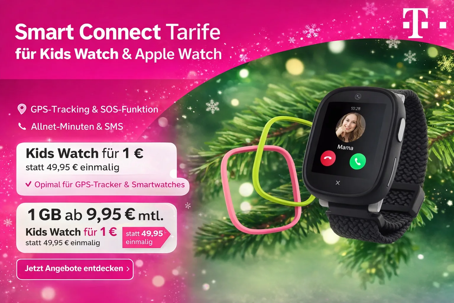 Telekom Kidswatch Apple Watch Smart Connect Tarife WeihnachtsAktion