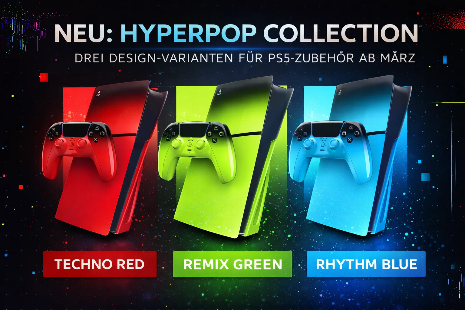 Playstation 5 Cover In Drei Neuen Farben Hyperpop Collection