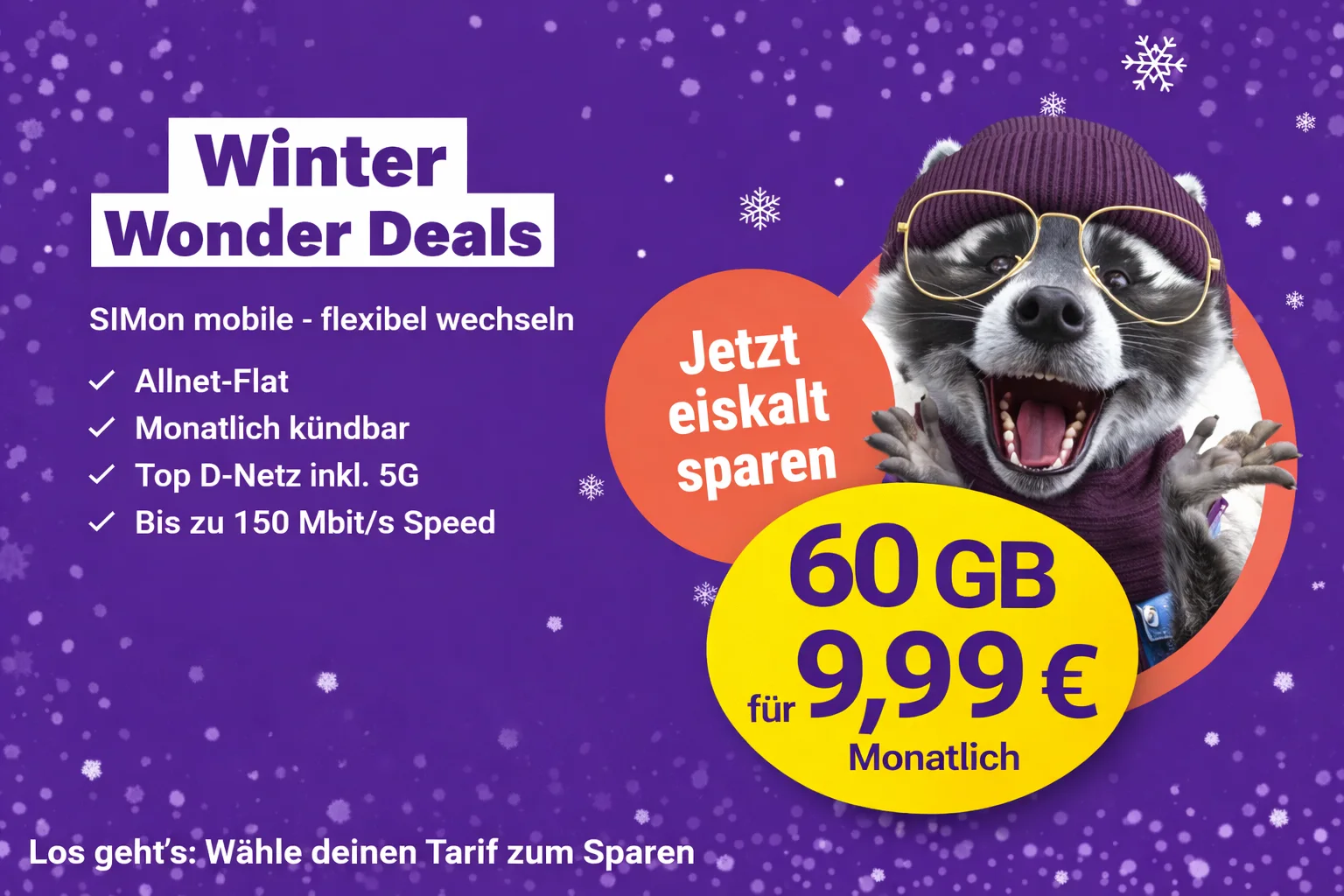 Simon Mobile Flex 60 Gb Aktion Winter Wonder Deals