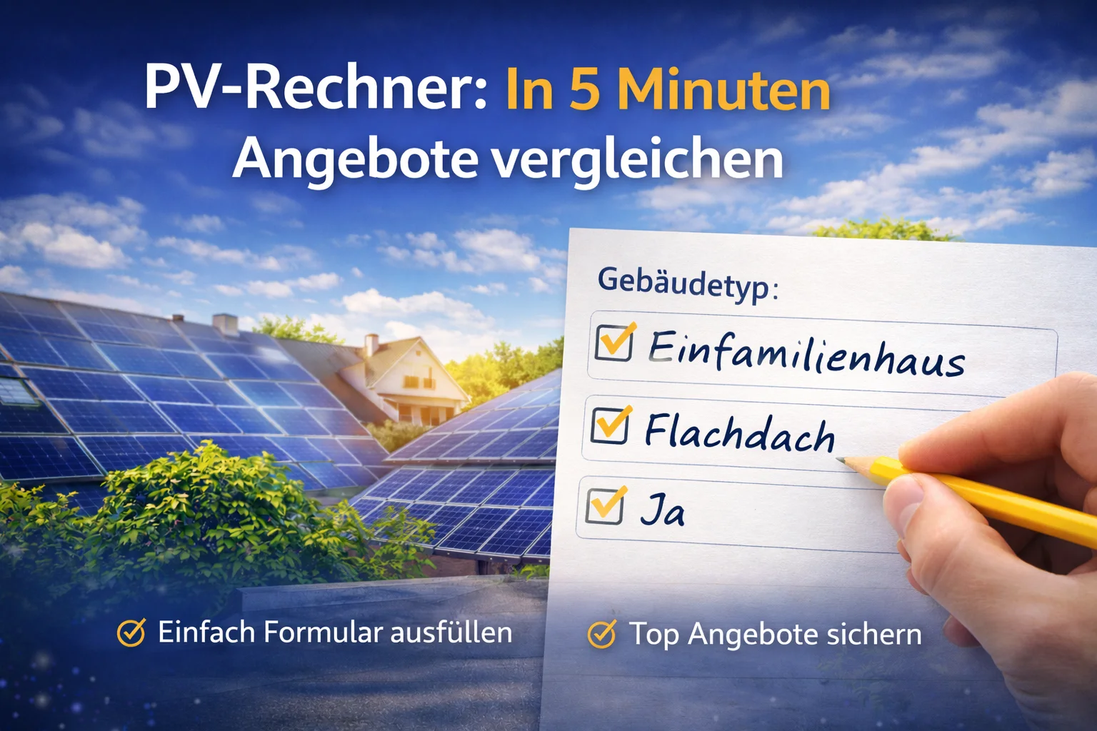 Vergleichsratgeber Pv Anlage Ratgeber Formular Angebote 2026 In Nur 5 Minuten