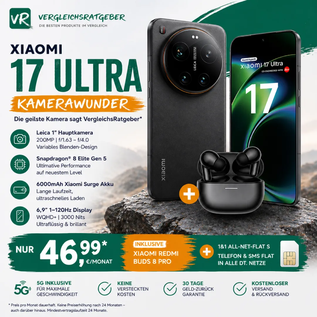 Xiaomi 17 Ultra Mega Deal 1 Und 1 Inkl Unlimited Flat