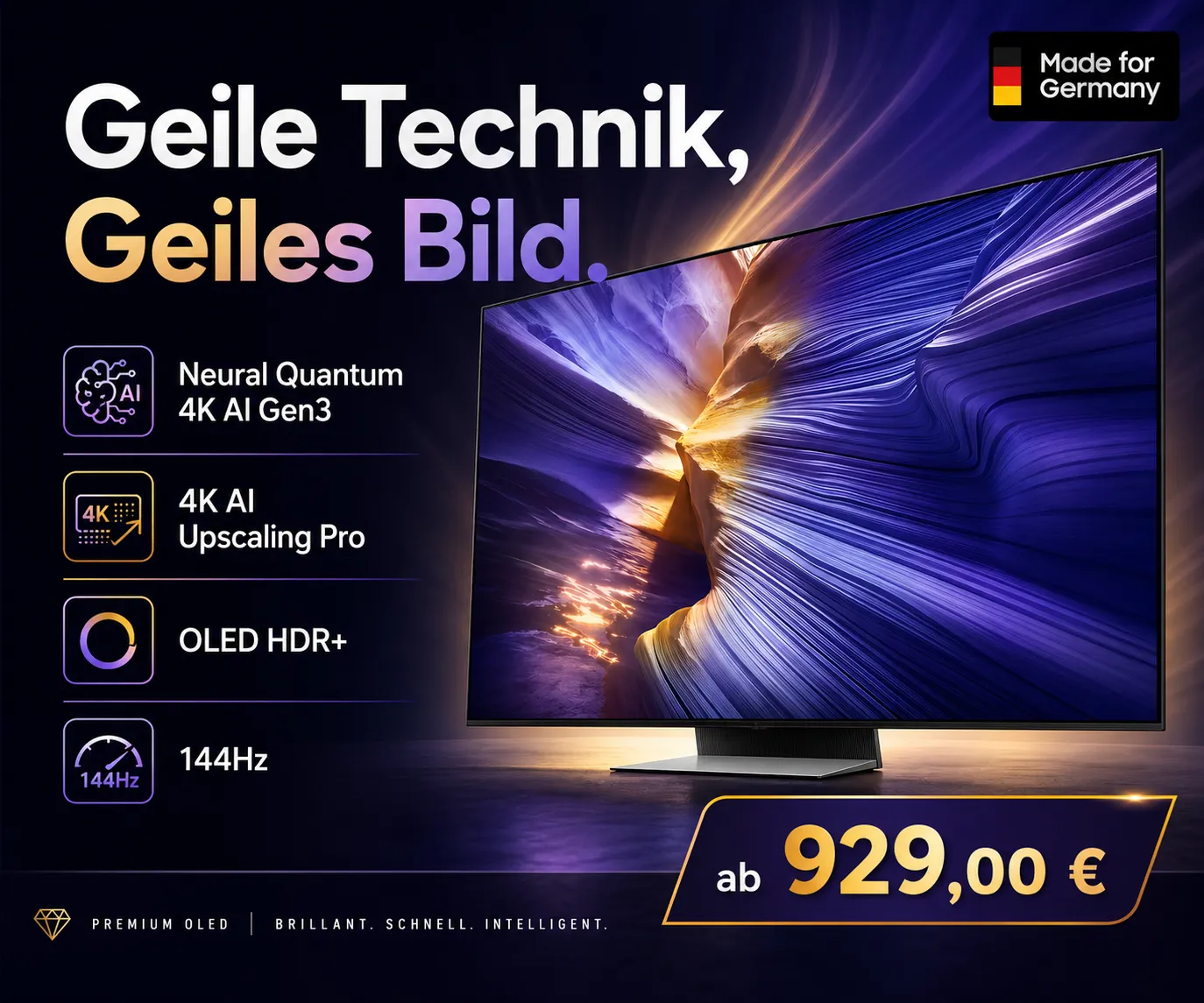 Samsung OLED S90F 4K Vision AI Smart TV Banner Mobile 300x250