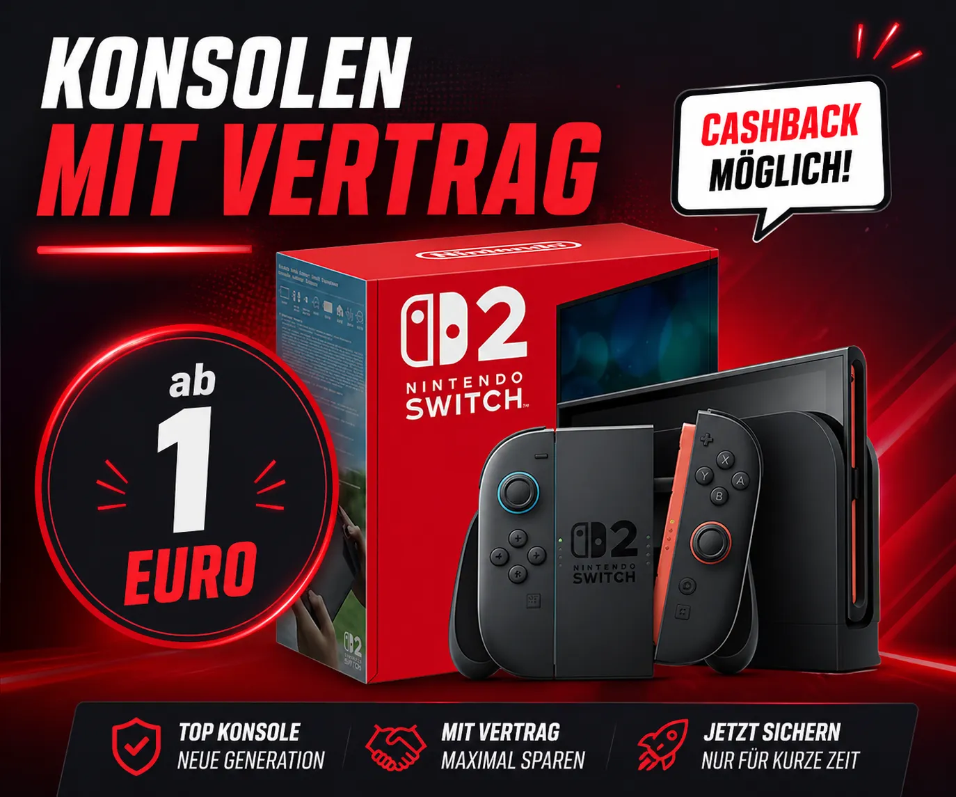 Nintendo Switch 2 mit Vertrag Bundle Vergleich 300x250