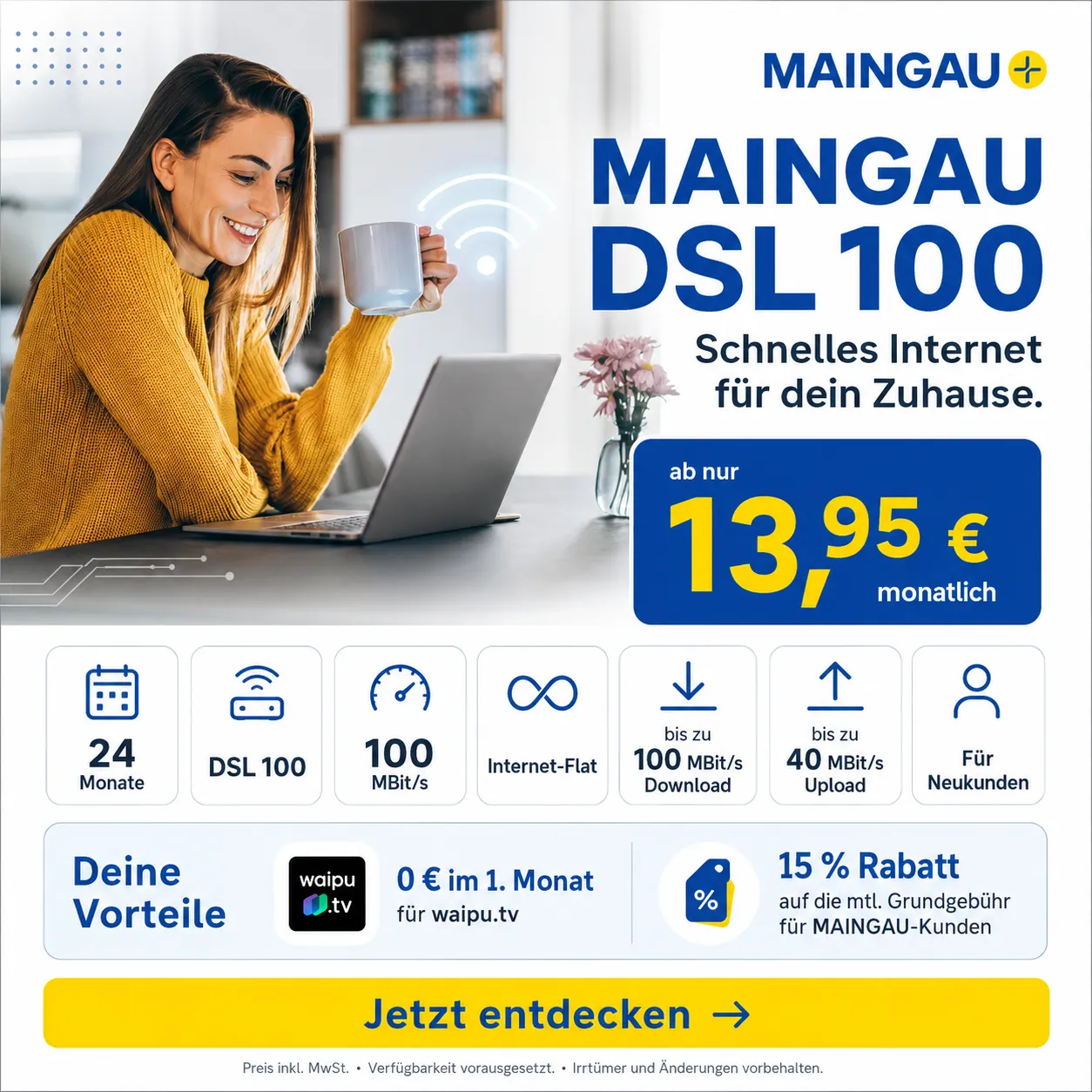 Maingau DSL Und Glasfaser Tarife Ab 13 95 Euro Monatlich
