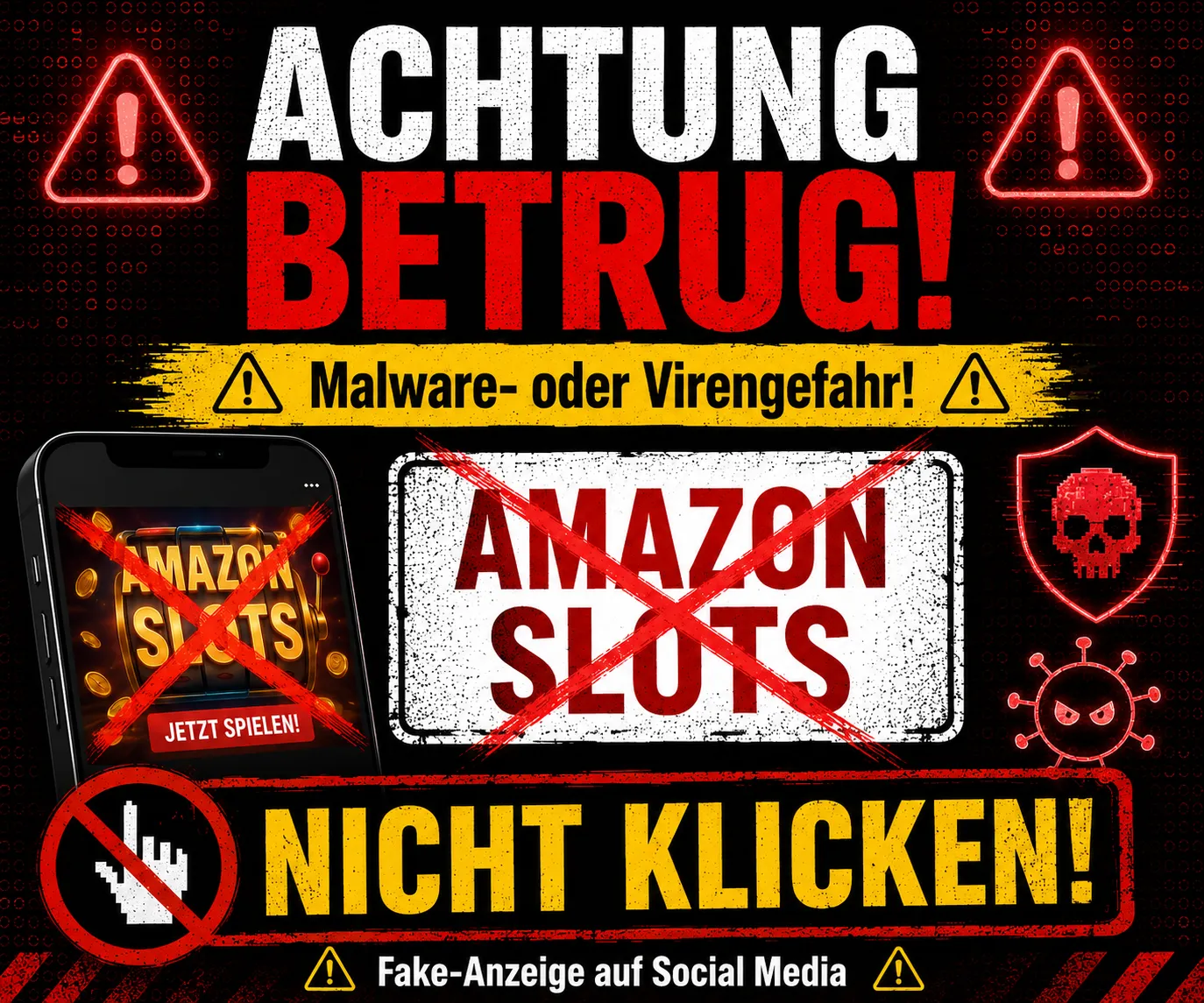 Achtung Amazon Slots Betrug nicht klicken