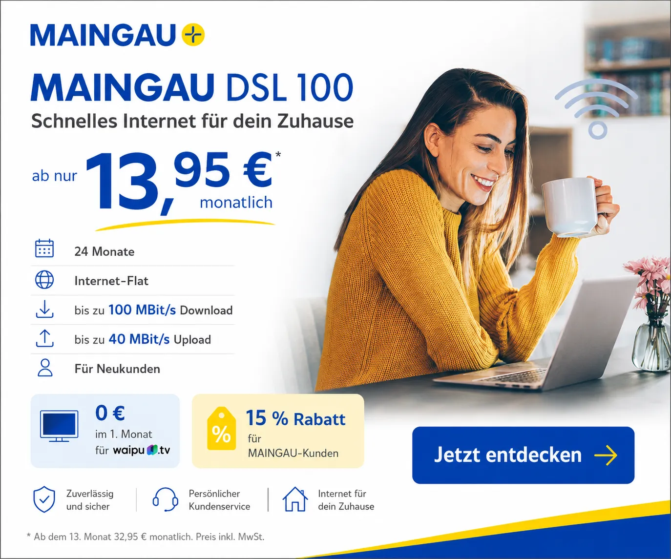 MAINGAU DSL und Glasfaser Tarife Banner Mobile 300x250