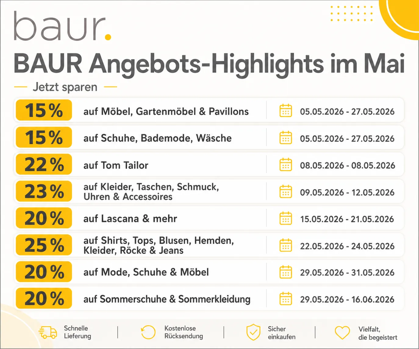 BAUR Mai Aktionen Banner Mobile 300x250