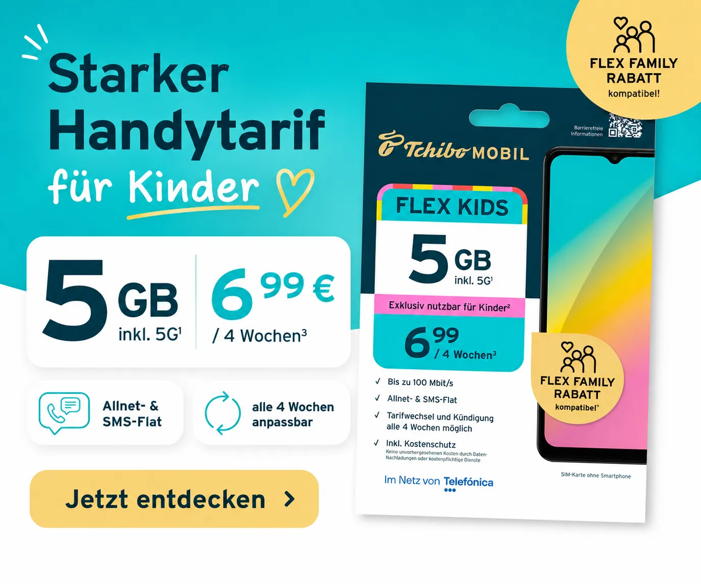 Tchibo FLEX KIDS Tarif Banner Mobile 300x250