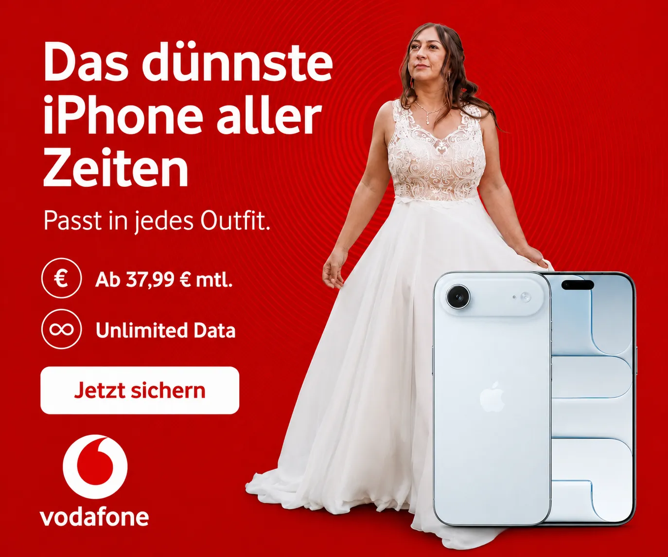 Vodafone Apple iPhone Air ab 37,99 Euro mit GigaMobil M