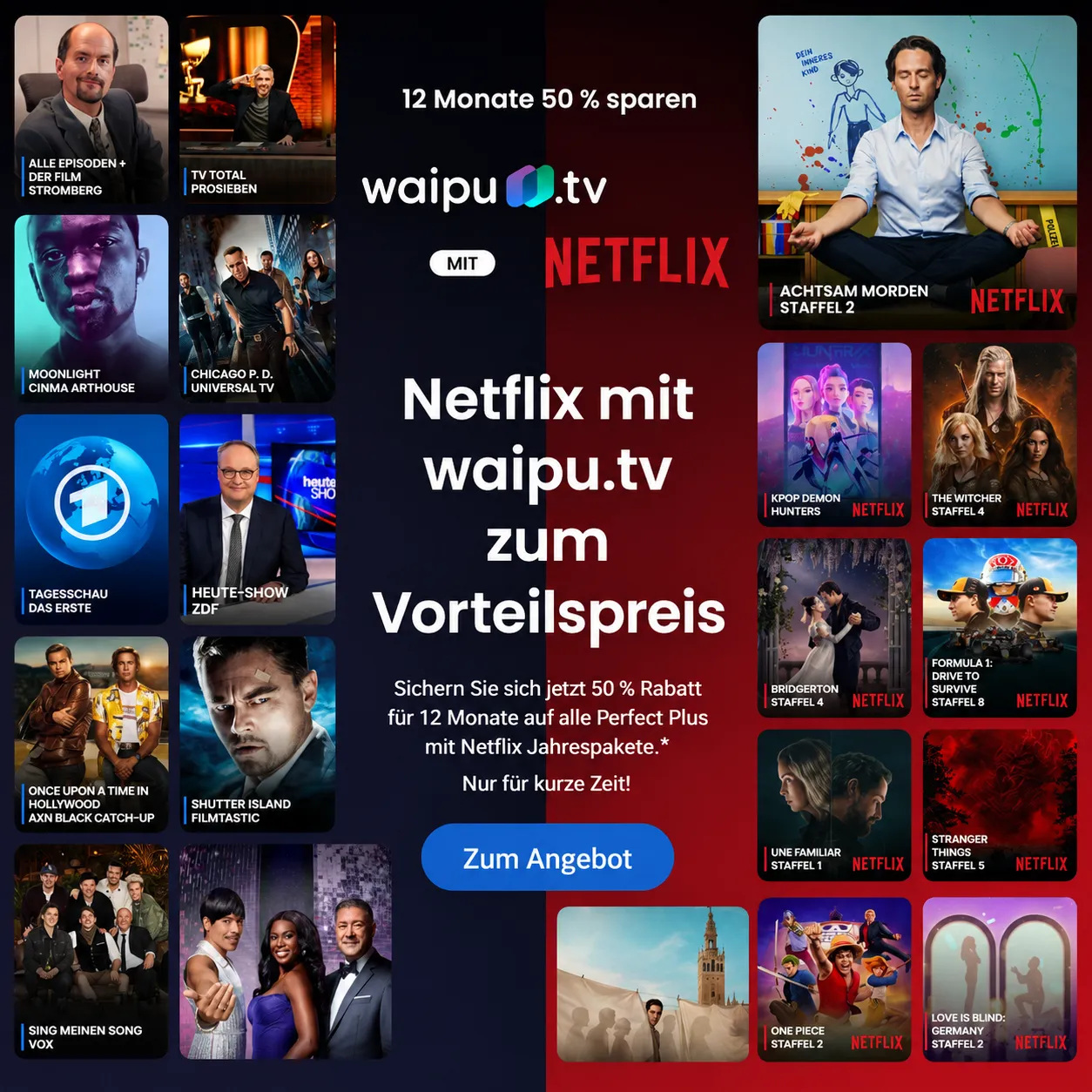 Netflix Und Waipu Tv Aktion 50 Prozent Aktion Jetzt Abschliessen