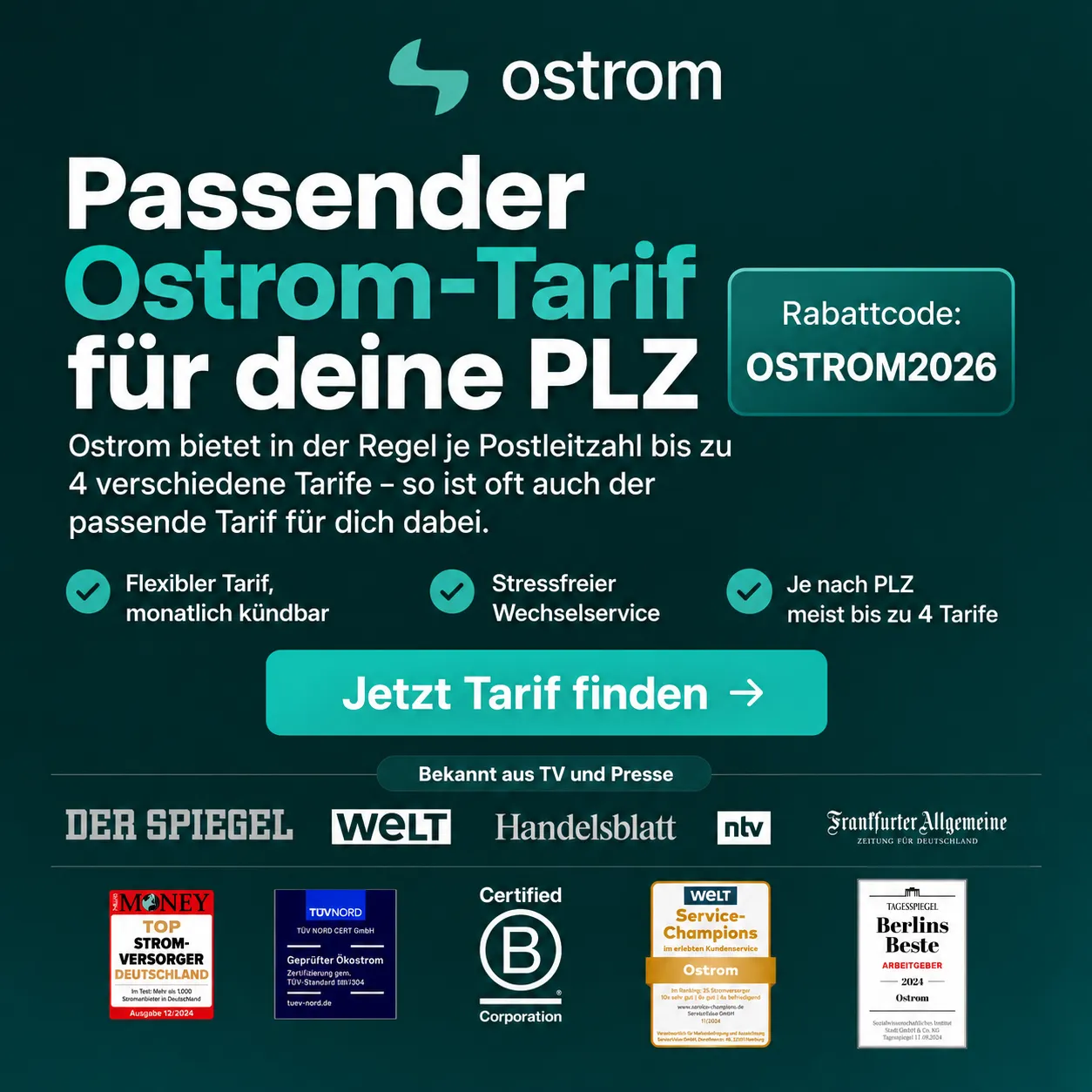 Osstrom Rabattcode Ostrom 2026 Jetzt Wechseln