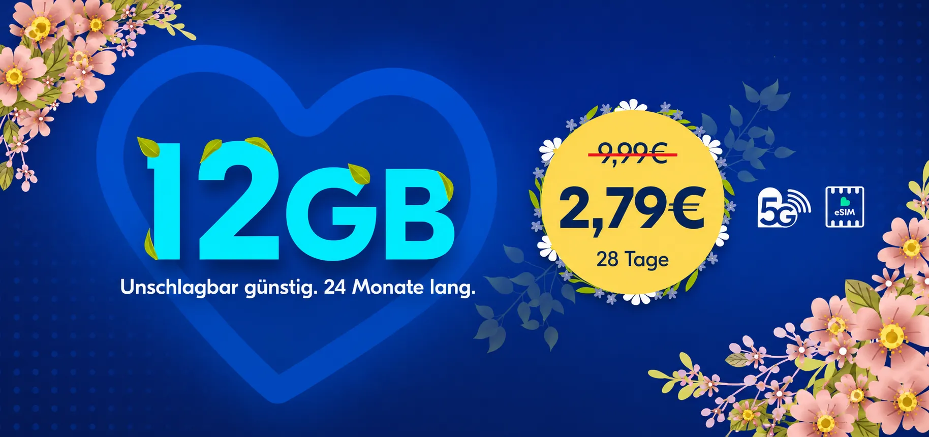Lyca Easy S: 177,80 € Vorteil inkl. 5 Euro Gutschein – Tarif nur 2,79 alle 28 Tage