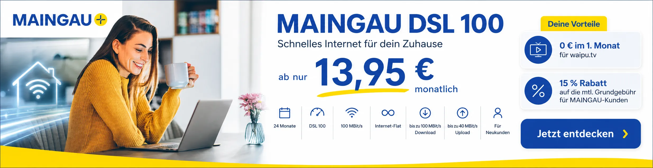 MAINGAU DSL und Glasfaser Tarife Banner Desktop 970x250