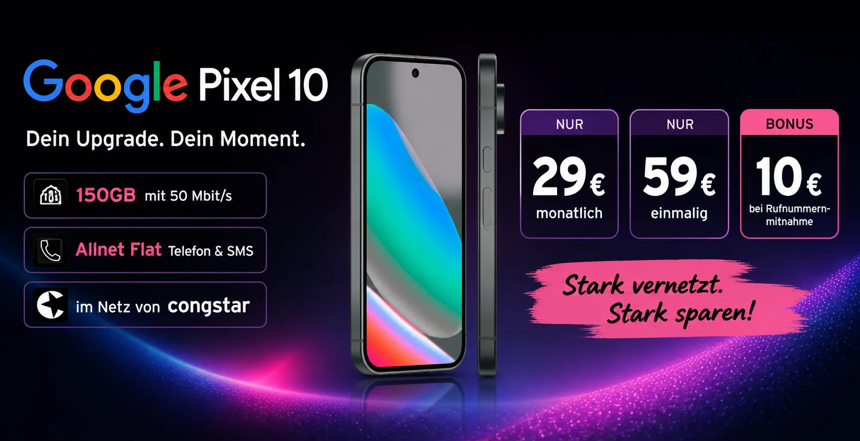 Google Pixel 10 congstar Deal Banner Desktop 970x250