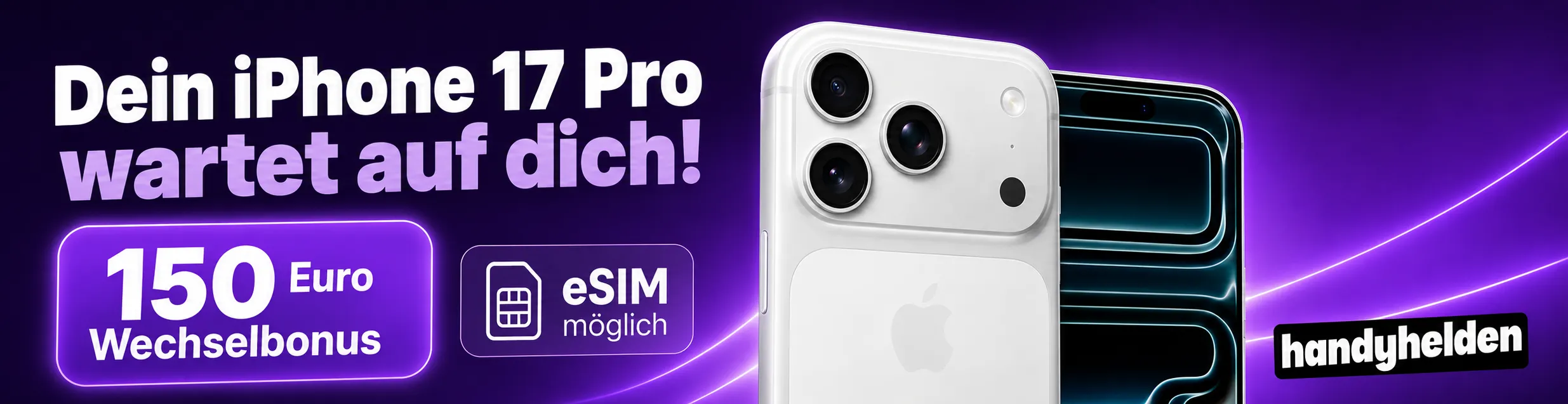 iPhone 17 Pro Handyhelden Deal Banner Desktop 970x250
