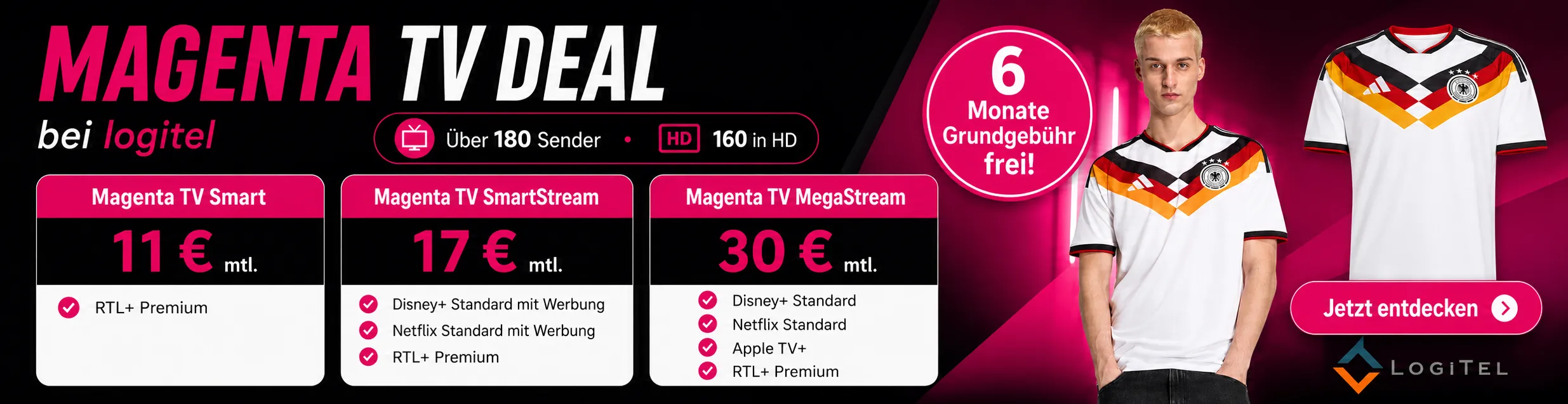 MagentaTV WM-Aktion mit adidas Deutschland Heim-Trikot 2026 gratis