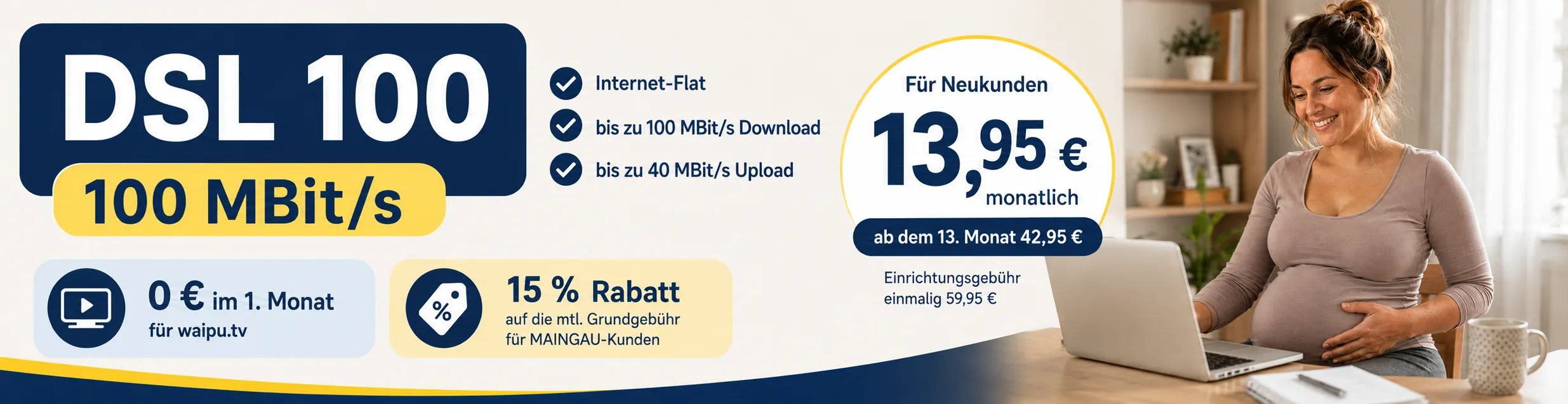 MAINGAU DSL 100 Aktion mit Rabatt für zuhause