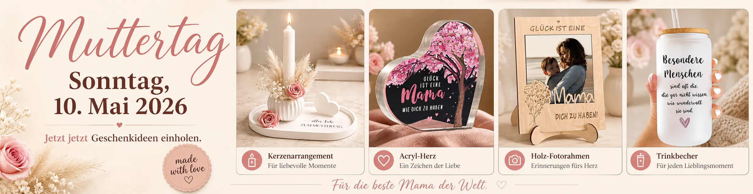 Temu Muttertag Geschenkideen Banner Desktop 970x250