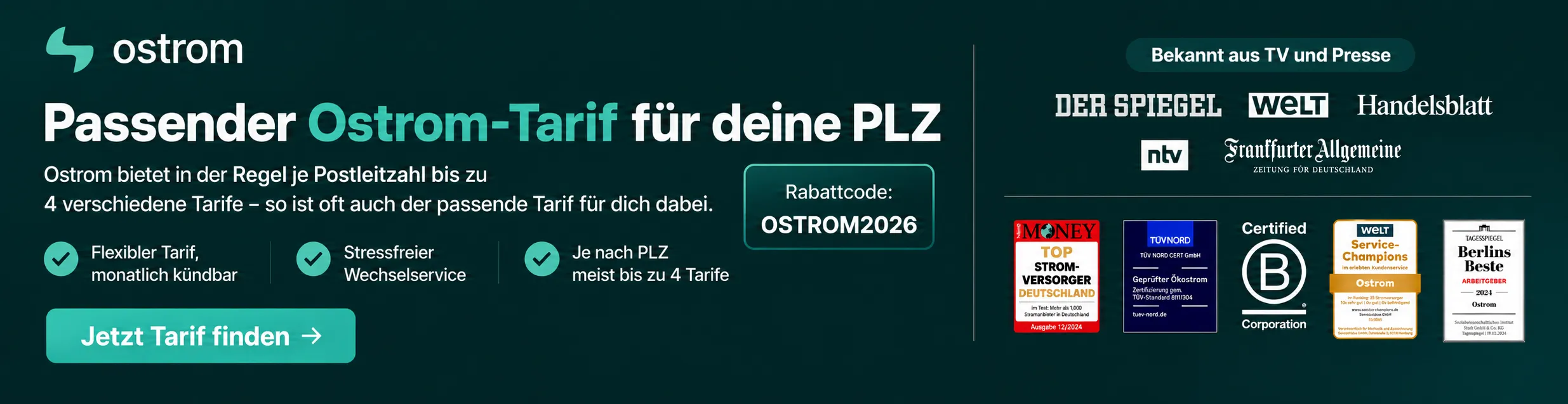 Ostrom Rabattcode OSTROM2026 Desktop Banner 970x250