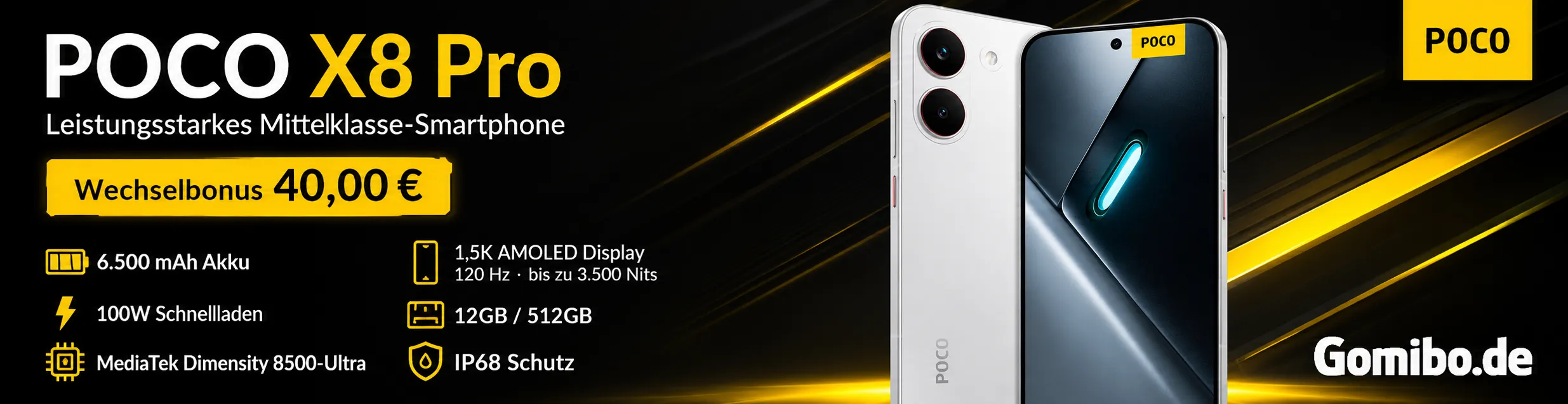 POCO X8 Pro Gomibo Deal mit congstar Tarif Desktop Banner