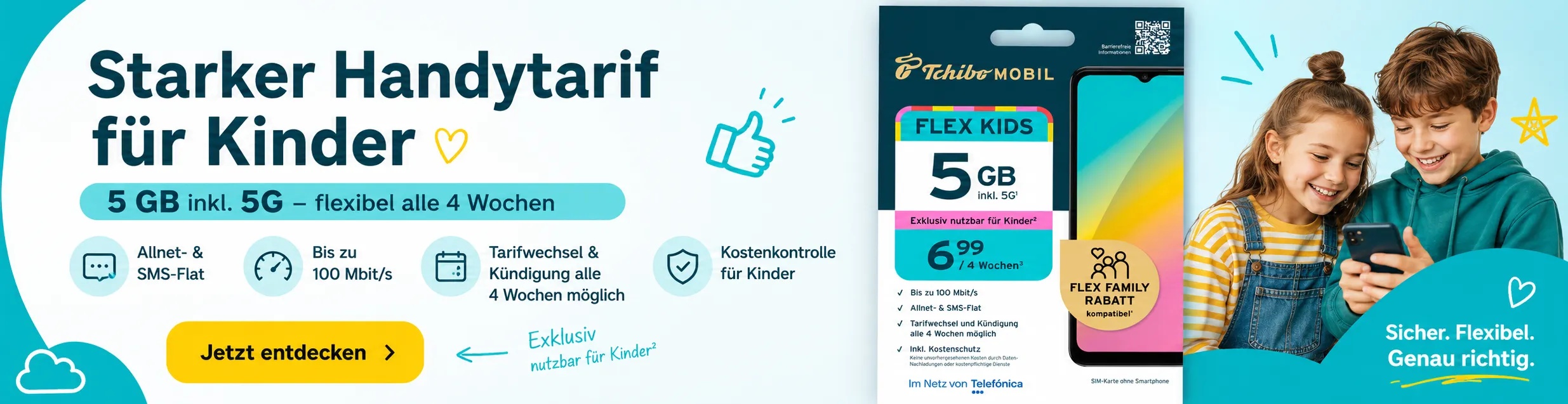 Tchibo FLEX KIDS Tarif Banner Desktop 970x250