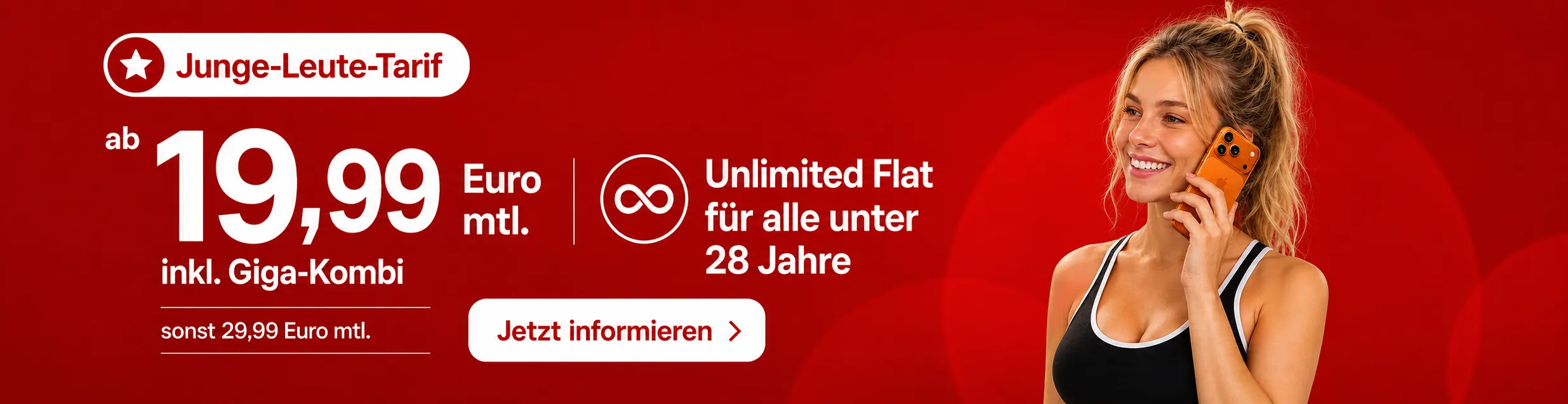 Vodafone Young XL Unlimited Tarif günstig sichern