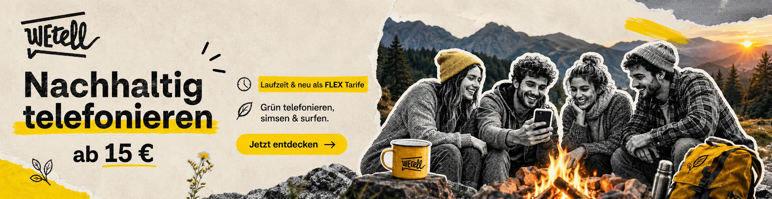 WEtell nachhaltig surfen und telefonieren