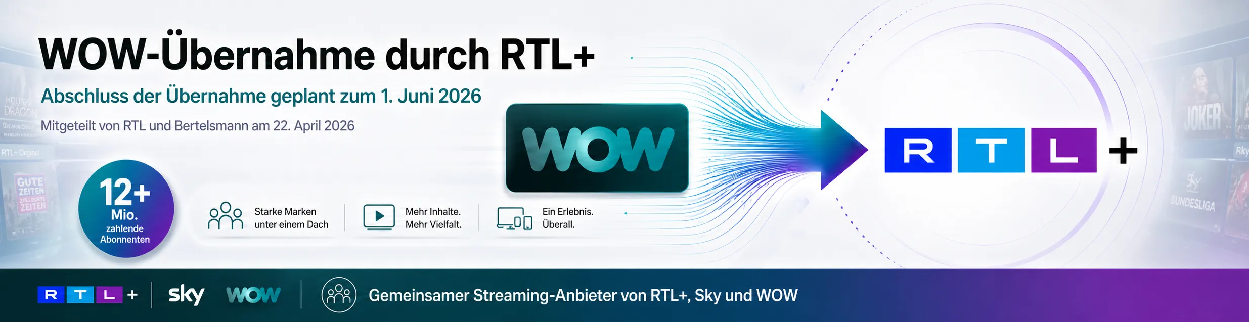 WOW Angebote nach der RTL-Übernahme von Sky ansehen