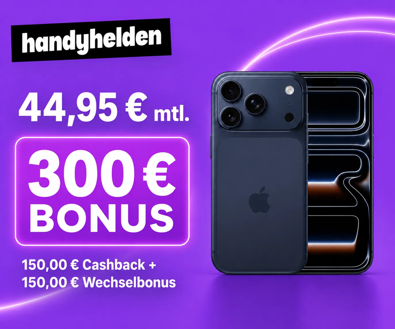 iPhone 17 Pro 256GB Tiefblau mit Telekom 50GB 300x250