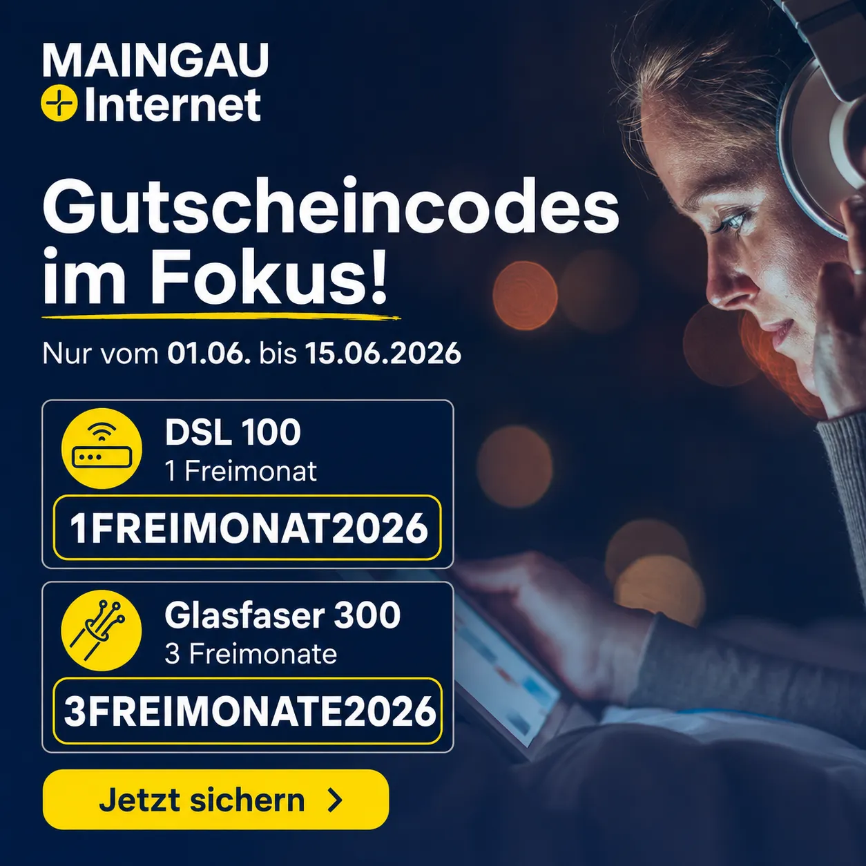 Maingau Glasfaser Und DSL Gutscheincodes Freimonate Sichern