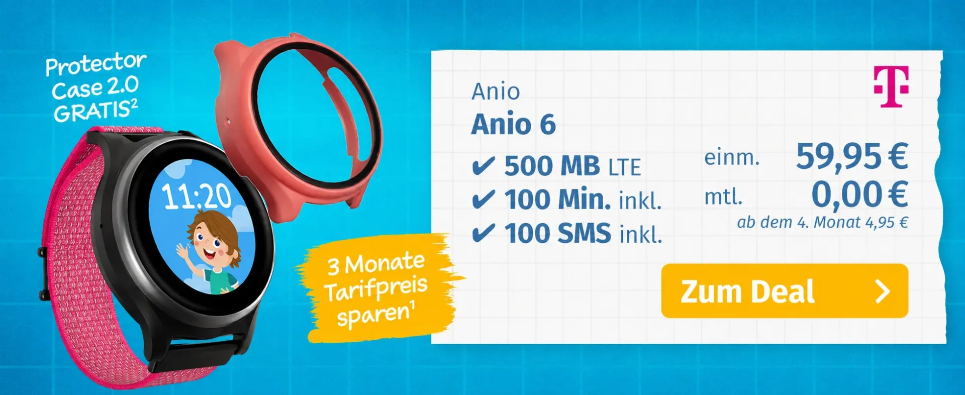 Anio 6 mit Telekom-Vertrag und Gratis-Protector-Case