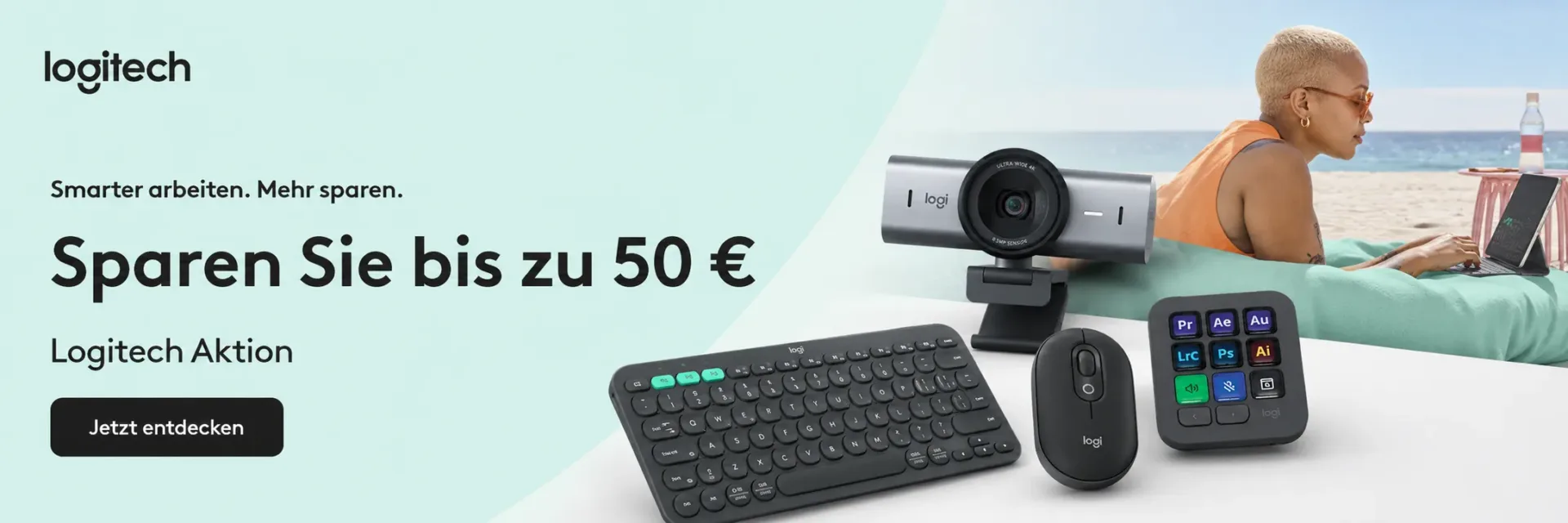 Logitech Sommer-Aktion mit Rabatten auf Mäuse, Tastaturen, Webcams und Zubehör