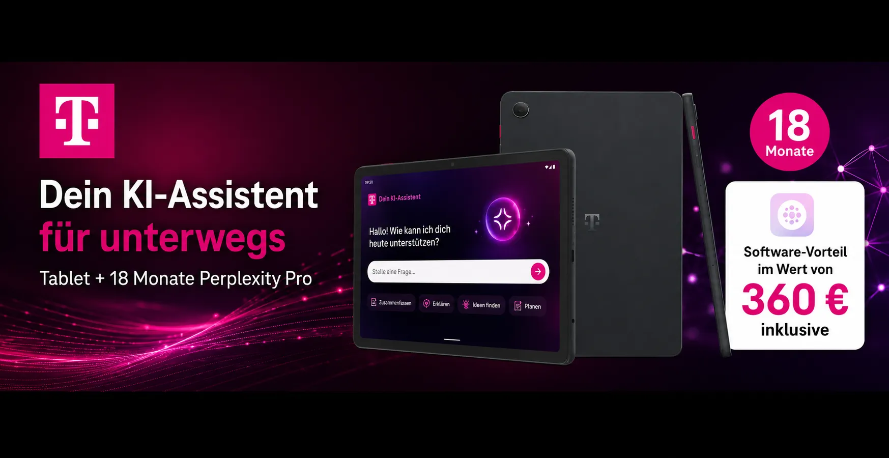 Telekom T Tablet 2 mit KI-Assistent und 10 GB Datentarif