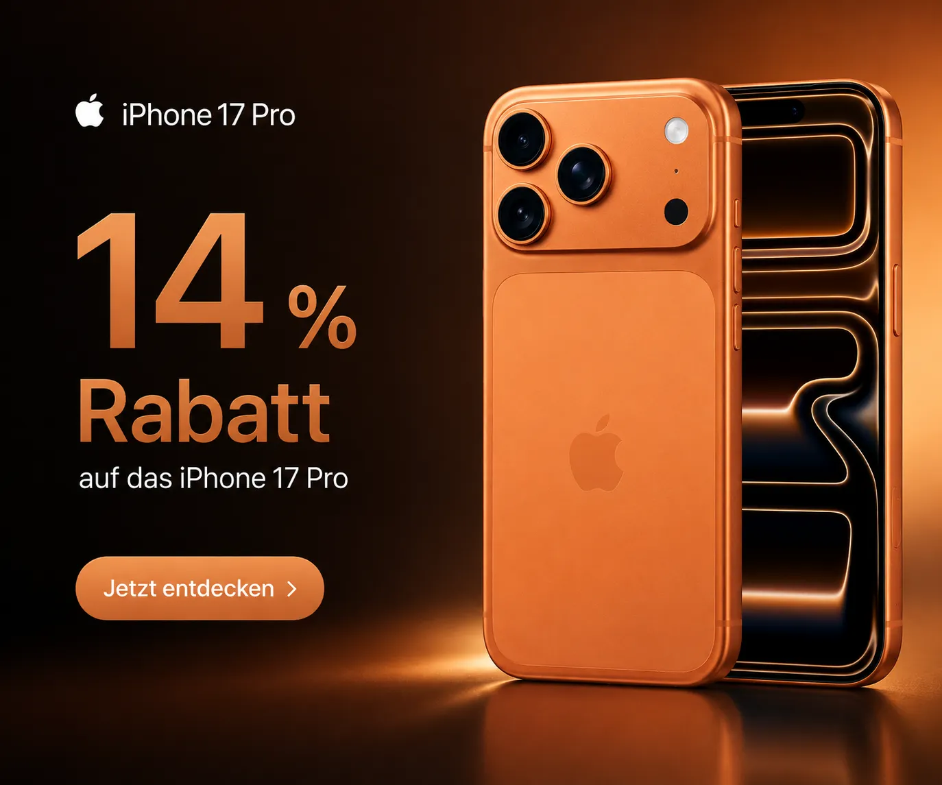 iPhone 17 Pro 256 GB Cosmic Orange für 1117,16 Euro bei Amazon
