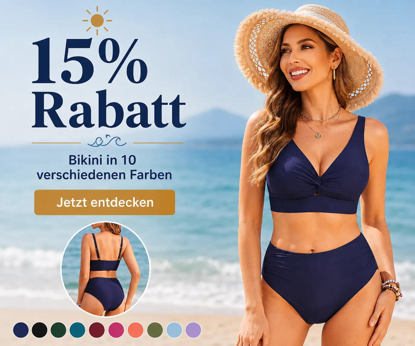 High Waist Bikini Damen für 33,99 Euro statt 39,99 Euro