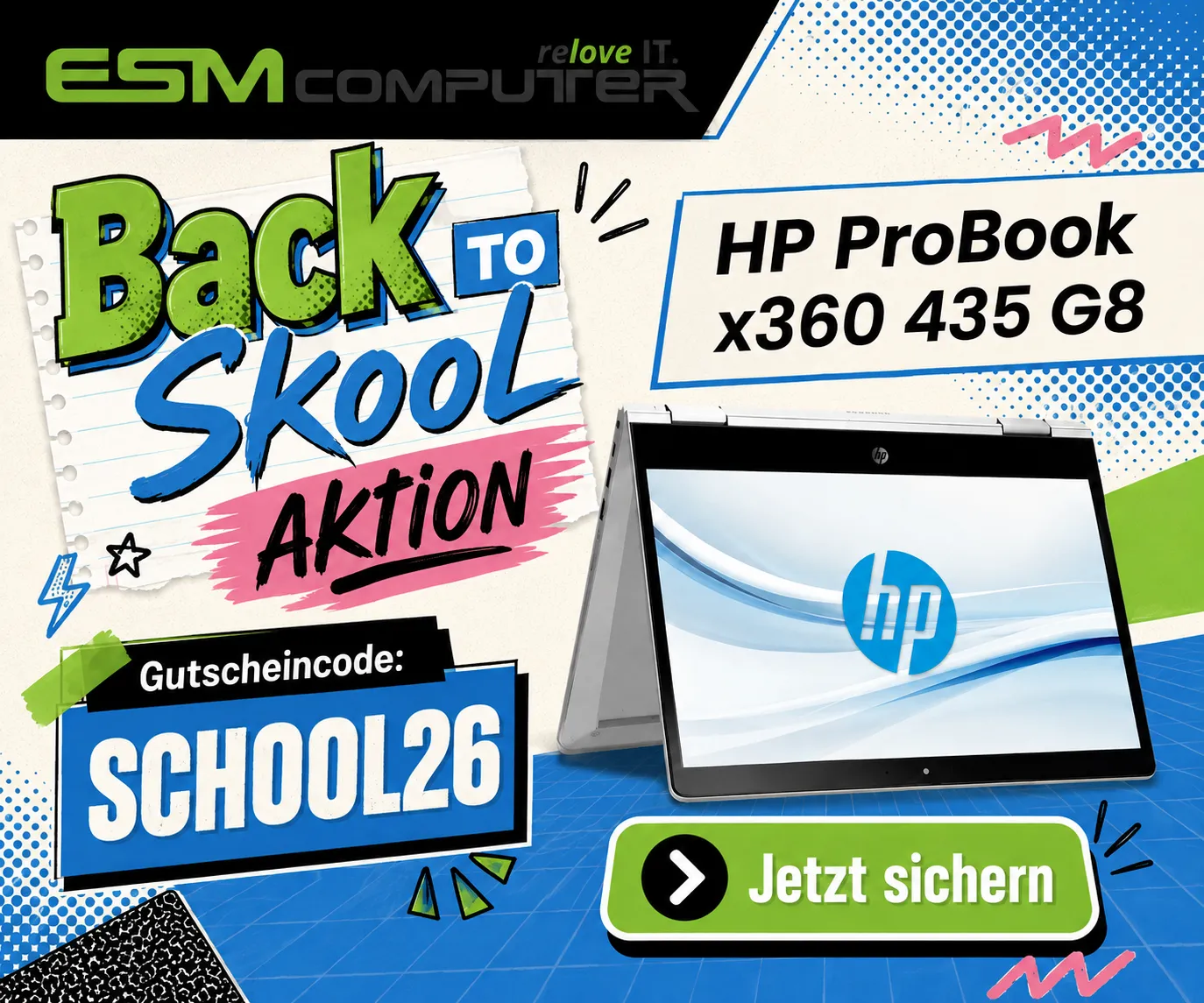 10 Prozent ESM Back to School Rabatt mit SCHOOL26