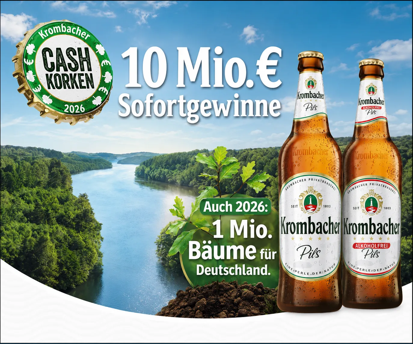 Krombacher Gewinnspiel 2026 Cash-Korken mobil