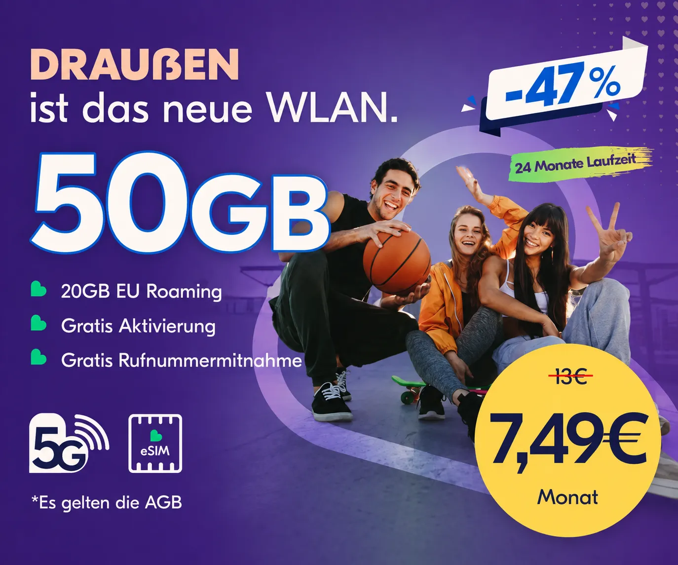 Lyca Mobile Tarife ab 3,99 Euro mit 5G und kostenloser Aktivierung
