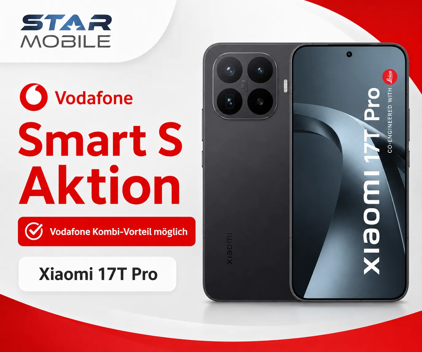 Xiaomi 17T Pro Vodafone Deal mit 90 GB 5G bei starmobile