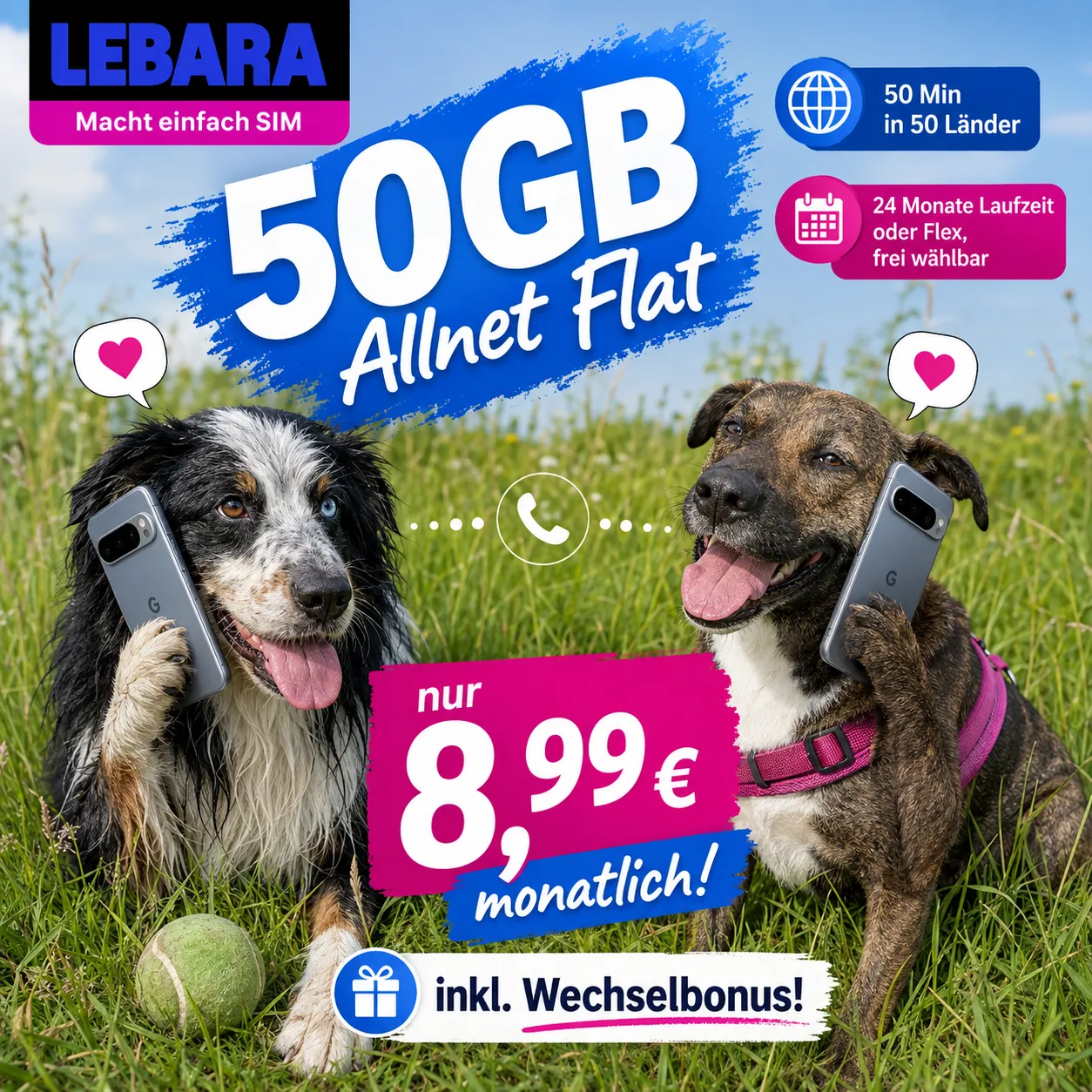 Lebara Aktion 40 Euro Bonus Coupons Rabtte 50 Gb Allnet Flat Unter 9 Euro