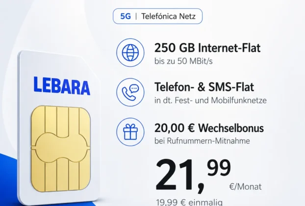 Lebara Flex Aktion 250 Gb Unter 22 Euro