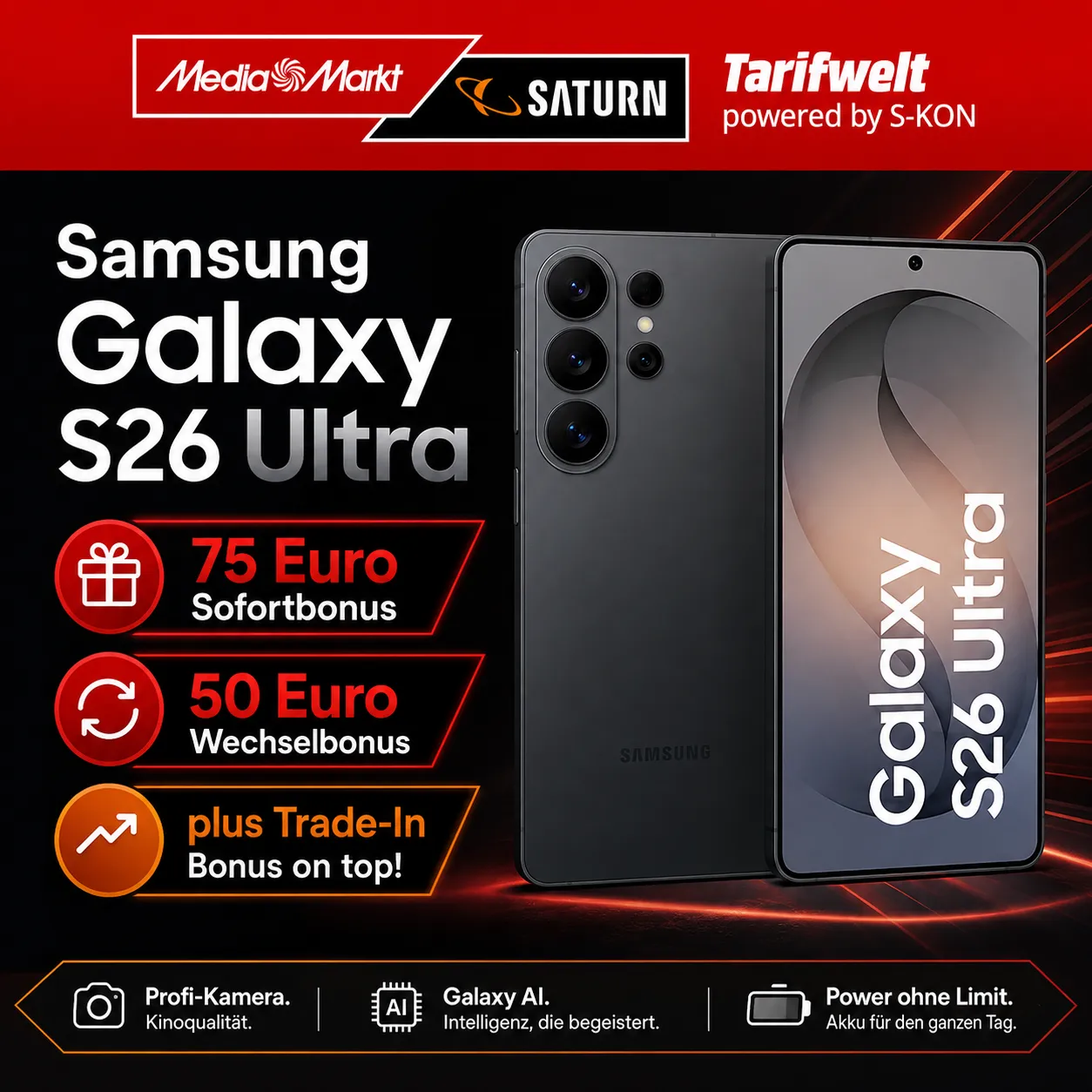 MediaMarkt S 26 Ultra Tradein Aktion Rabatt Coupons 125 Euro Bonus