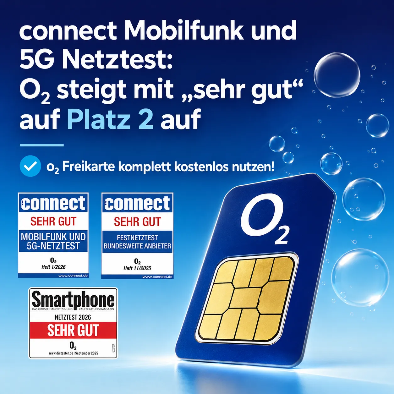 O 2 Freikarte Kostenlos Bestellen Netztest Sehr Gut