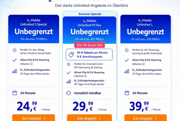 o2 Unlimited Flat Rabattaktion Vergleichsratgeber