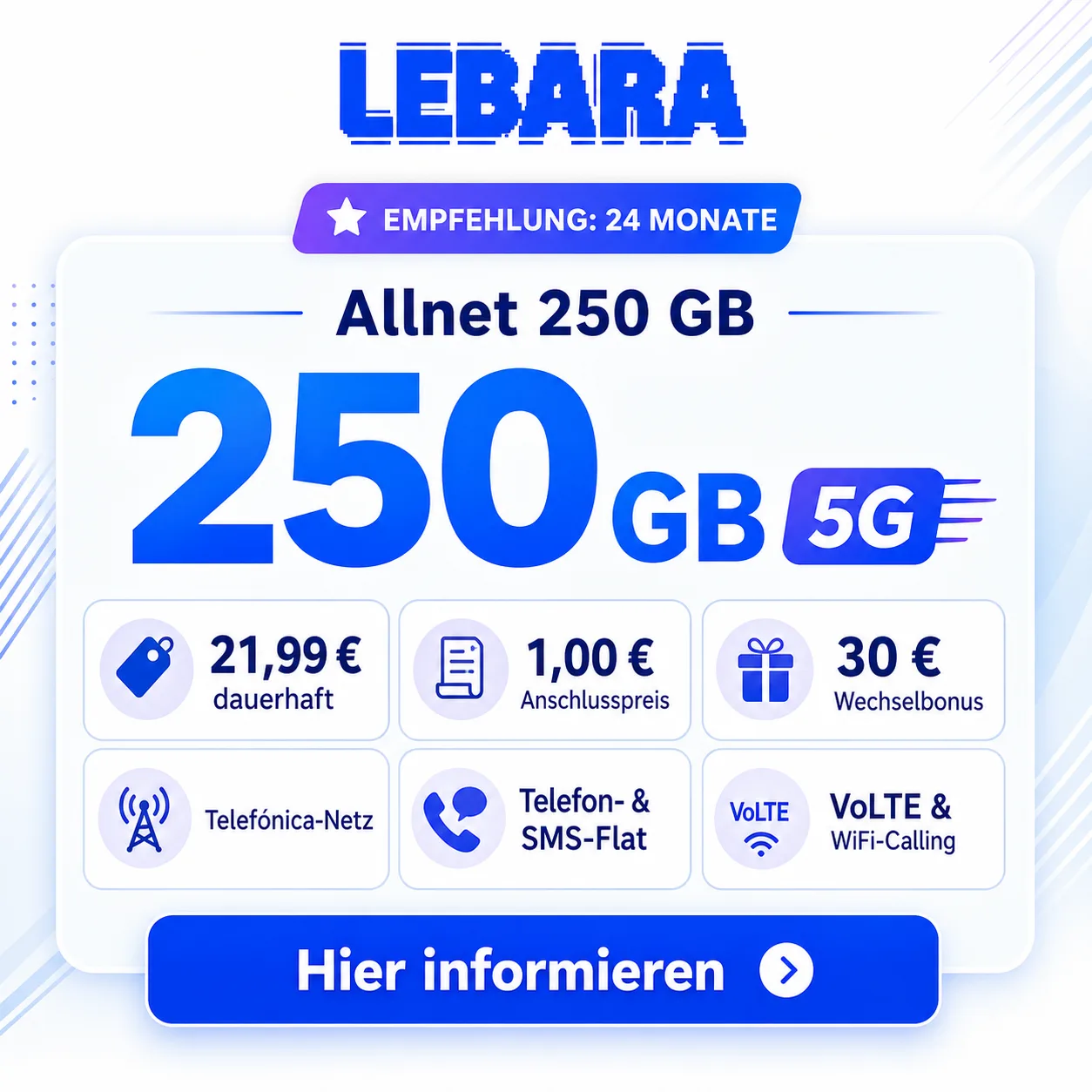 Power User Tarif Lebara 250 Gb Deal Preis