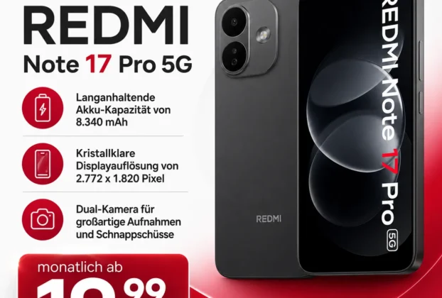 Sparhandy Neuheit Xiaomi Redmi Note 17 Pro Ab 19 99 Euro Mtl Deal