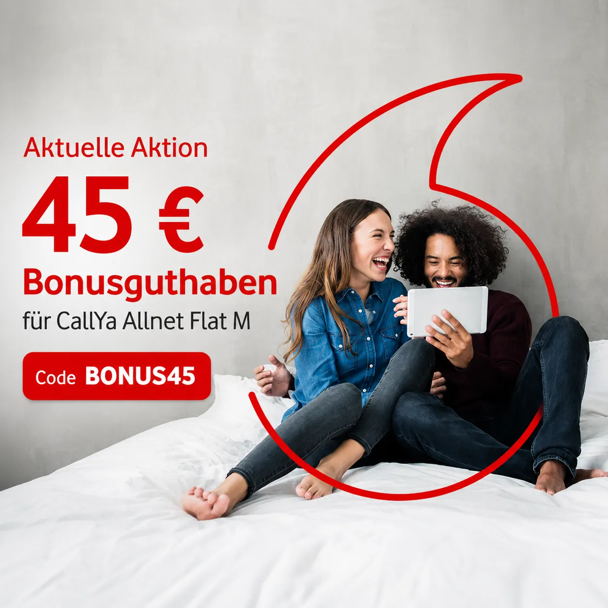 Vodafone CallYa Gurschein Bonus 45 Aktion 45 Euro Startguthaben